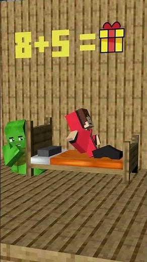 Mikey’s Hard Pillow Prank on JJ! 😱 MAİZEN Minecraft Animation #minecraft #shorts