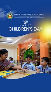 Childhood is a celebration of curiosity, laughter, and endless dreams! 🌈✨ On Children’s Day, we honour the little hearts that fill Amity with joy, creativity, and sunshine every single day. Here’s to our young Amitians — the reason we believe the future is bright and full of possibilities! #ChildrensDay #AmityInternationalSchoolGwalior #LittleAmitians #AmityLearners #JoyOfLearning #AmityInspires #HappyChildrensDay #FutureLeaders #AmityCelebrates | Amity International School, Gwalior
