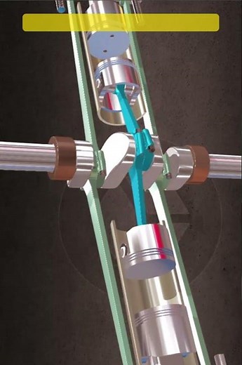 Symmetric Opposed Pistons Engine | Perfect Force Balance ⚙️🔥 #shorts