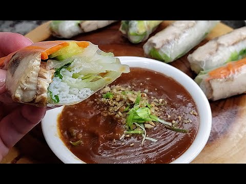 Spring Rolls with Peanut Sauce Recipe