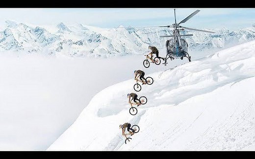 雪地骑行 惊险刺激！速降大神法比奥自杀性自行车雪地速降大片《逃亡2》Fabio Wibmer Fabiolous Escape 2