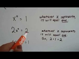 Grade 8 Math #2.1e, Zero Exponent Rule and 1