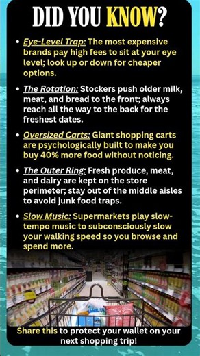 5 Shopping Secrets Grocery Stores Hide! #groceryshopping #moneytips