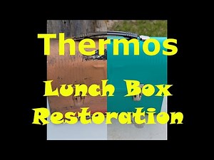 Vintage Thermos Brand Metal Lunch Box Restored