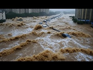 Mega dam collapses, half of China under water! Bridge destroyed as river burst across cities