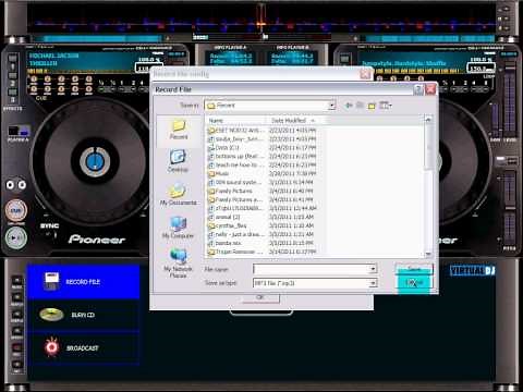 how to record a mix on virtual dj