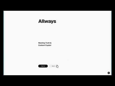 AIlways - Meeting Truth & Context Copilot