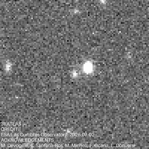 282K views · 2.4K reactions | #3IATLAS update! We've just pinpointed the comet's path with 10 times more accuracy, using data from our #ExoMars Trace Gas Orbiter spacecraft (it's the first time an official comet trajectory is determined using data from another planet).  https://www.esa.int/Space_Safety/Planetary_Defence/ESA_pinpoints_3I_ATLAS_s_path_with_data_from_Mars | ESA - European Space Agency | Facebook