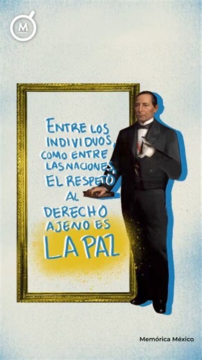 «El respeto al derecho ajeno es la paz» 🕊️ La famosa frase pronunciada por Benito Juárez tras el triunfo de la República sobre el Segundo Imperio, está inspirada en el texto «La paz perpetua» de Emanuel Kant. #HazMemoria sobre Benito Juárez en el marco de su aniversario de nacimiento. 👉🏽 https://tinyurl.com/4k2fdjpc | Memórica México