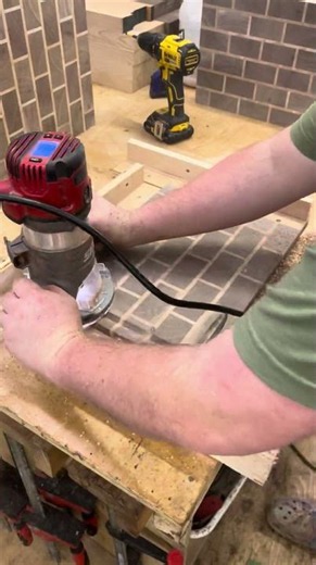 End grain brick pattern cutting board!
