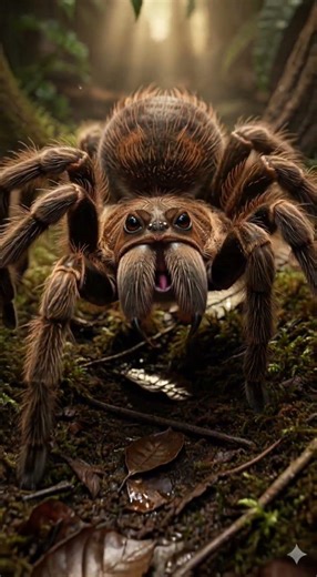 ARANHA GOLIAS: A maior do mundo em ação! 🕷️🦍 #bugthuglife #natureza #biologia #humor #memes