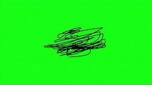 Download Abstract black scribble on a vibrant green background. for free
