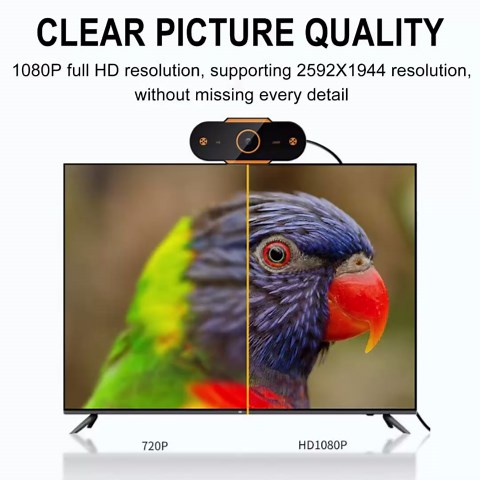 Streaming Camera 1080p HD Webcam with Microphone,Fast Auto Focus,110° Wide Angle, Auto Light Correction, USB Pc Camera Webcam for Pc Gaming Computer Web Cameras for Desktop Computer Accessories