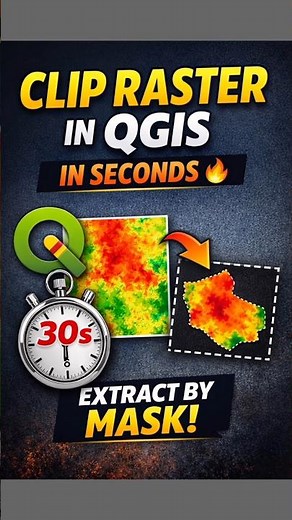 Clip Raster in QGIS | Extract by Mask #shorts #qgis