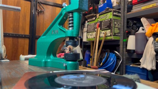 13K views · 31 reactions | And here is the second one. Each machine undergoes several tests and even the records dinked are played before and after to make sure the dink is centred and the record plays without any wow and flutter. This one is for Graham. | The VINYL Record Dinker | Facebook