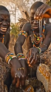 These young men have gone to harvest honey without fear. Bees are fierce, but they endure the pain of being stung by them. #africaculturelifestlye #followersreelsfypｼ゚viralｼ #junglelife | Africa Culture Lifestyle