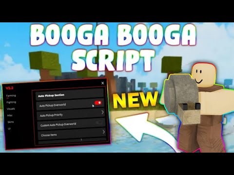 *NEW* Booga Booga Script (PASTEBIN 2025) ( ESP, AUTO PICKUP, CHEST PICKUP, KILL AURA )