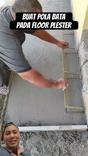 How to make a brick pattern on a plaster floor #shorts #diy #craft #carpentry #construction