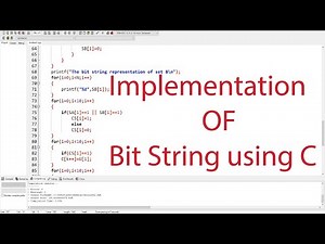 Implementation of bit string using C