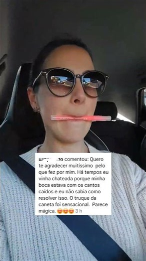 "Pen Trick" to lift drooping corners of the mouth and cheeks