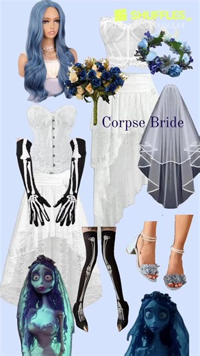 Corpse Bride Halloween Costume Inspo #corpsebride #halloween #inspo #fyp #foryou #costume #emily