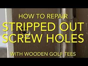 How to repair stripped wood screw holes.