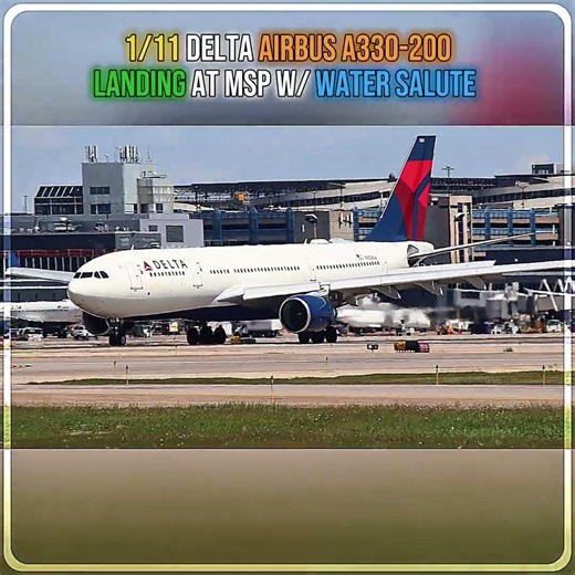 Delta Airbus A330-200 landing into MSP | have a good reiterment Captain Lundquist | #shorts