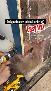311K views · 3.8K reactions | A great tip for stripped screws in a pinch. I've had great success using pieces of wire for stripped holes in brick & block. Share what has worked for you with stripped holes... #protip #carpenter #electrician #hvac #installer #homeowner #handyman #fixed #remodel #renovation | TOOLS by Design | Facebook
