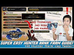 EASY Farm for HUNTER RANK in MH Rise Guide! NEW Monster Hunter Rise Update 2.0 Hunter Rank LEVELING!