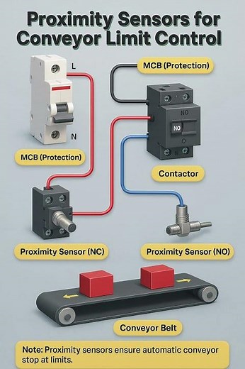 ⚡ Proximity Sensor Control System for Conveyor Belt Automation 🚀