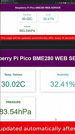 (Demo) BME280 Web Server with Raspberry Pi Pico (Weather Station)