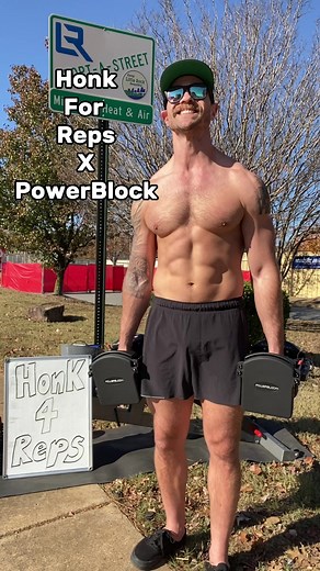 1.9K views · 15 reactions | Who is ready to try a “Honk for Reps” workout?! PowerBlock Dumbbells have been a game changer for my workouts #powerblocks #powerblockpartner #sponsored Use the link in my bio to up your home gym game ❤️Follow for alpha dad and fitness tips! #fitdad #alphamale #garagegym #gymmotivation #fitnessmotivation #funnyreels #fitnessreels #explorepage✨ | Ben Barker Fitness | Facebook