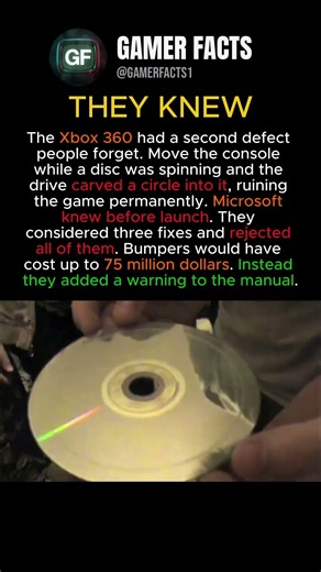 Microsoft knew the Xbox 360 destroyed your discs #shorts