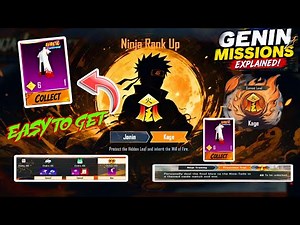 🔥HOW TO COMPLETE JONIN MISSIONS & PROMOTION TRIAL IN BGMI | FREE OUTFIT + 200 CHAKRA | NINE TAILS