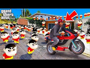 Franklin Escaping From 1000 Shin Chan’s in GTA 5 in Telugu | Dhanu Dino