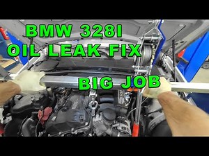 BMW 328I OIL LEAK FIX. BIG JOB