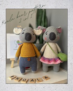Amigurumi Koala Bear Crochet Pattern: Boy and Girl (PDF Pattern) - Etsy