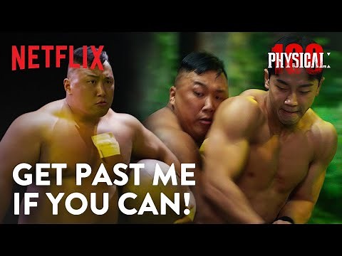 An intense wrestling match has the contestants clinging on with all their might | Physical: 100 Ep 2