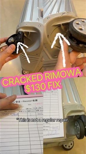 $130 to Fix a RIMOWA Wheel? 💰 Cracked Housing Repair