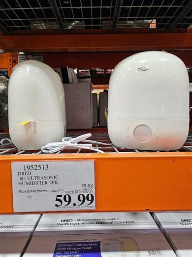 Dreo .8G Ultrasonic Humidifier 2 pk on sale at Costco for $59.99 after $20 off. Sale ends Dec 07 '25