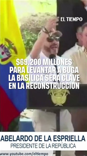 De La Espriella announces funds to restore the Basilica of Buga after earthquake | #shorts