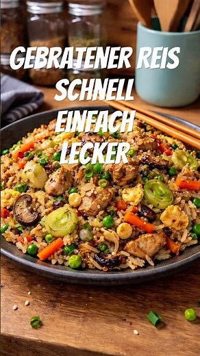Schnell. Einfach. Lecker. Gebratener Reis aus der Pfanne #einfachkochen #gemuse #lecker