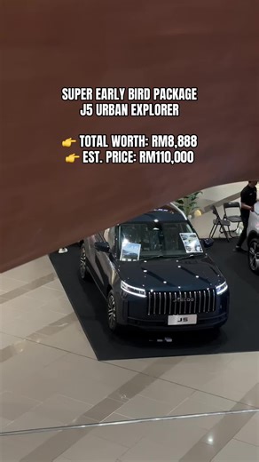 JAECOO J5 SUPER EARLY BIRD PACKAGE J5 URBAN EXPLORER 🎁 FREE 1-YEAR INSURANCE (Worth RM3,000) 🎁 J5 ACCESSORIES (Worth RM2,000) – Karaoke Set – Flashlight – Subwoofer 🎁 OMODA | JAECOO ANG PAU Worth RM3,888 👉 TOTAL WORTH: RM8,888 👉 EST. PRICE: RM110,000 #fyp #jaecoo #jaecoomalaysia #setapak #malaysia