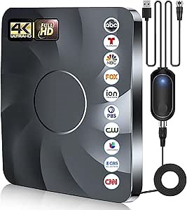 2025 Digital Antenna for Smart TV Indoor, 2700+ Miles Long Range HD TV Antenna for Local Channels with Signal Booster Amplifier, Support 8K 4K 1080p for All TVs - 38FT Coax Cable
