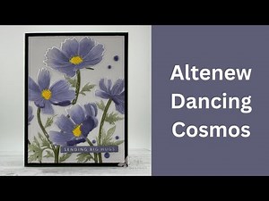 Altenew Dancing Cosmos Embossing Folder and Stencils | Moonlit Twilight and Sage Garden Ink Quads