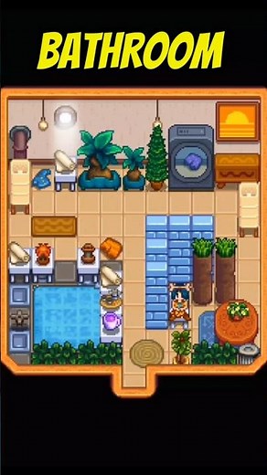 How to Build a Bathroom in Stardew Valley #stardewvalley #shorts #games