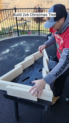 5.5M views · 13K reactions | Build Simple 2x6 Christmas Tree Measurements are on my page #Christmas #tree #gobuilfstuff | Go Build Stuff | Facebook