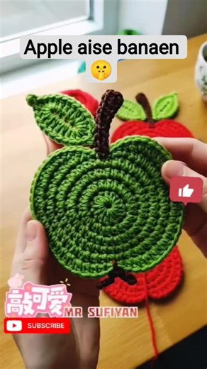 👉 “Amazing Crochet Apple 🍎 | Easy DIY in 1 Minute”#shorts #delyshort