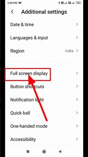 How To Set Full Screen Display😱 #youtube😱 #shorts #videos #viral #trending #impossible😱