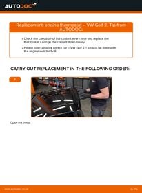 How to change engine thermostat on VW Golf 2 – replacement guide
